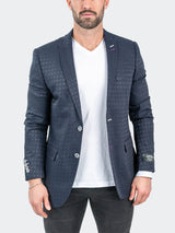 Blazer Descartes FleurDeLis Blue View-2