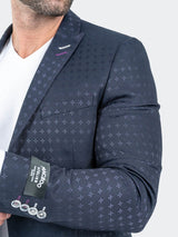 Blazer Descartes FleurDeLis Blue View-1