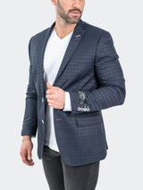 Blazer Descartes FleurDeLis Blue View-4