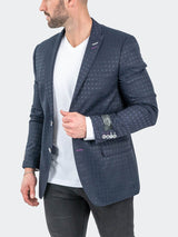 Blazer Descartes FleurDeLis Blue View-6