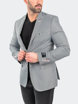 Blazer Descartes Houndstooth Black View-7