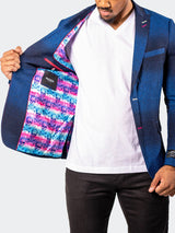 Blazer Descartes LeavesBlue Blue View-2