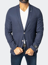 Blazer Unconstructed Descartes Capone Blue View-3