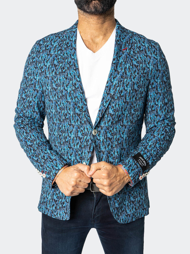 Blazer Unconstructed Descartes LiquidPaisley Blue