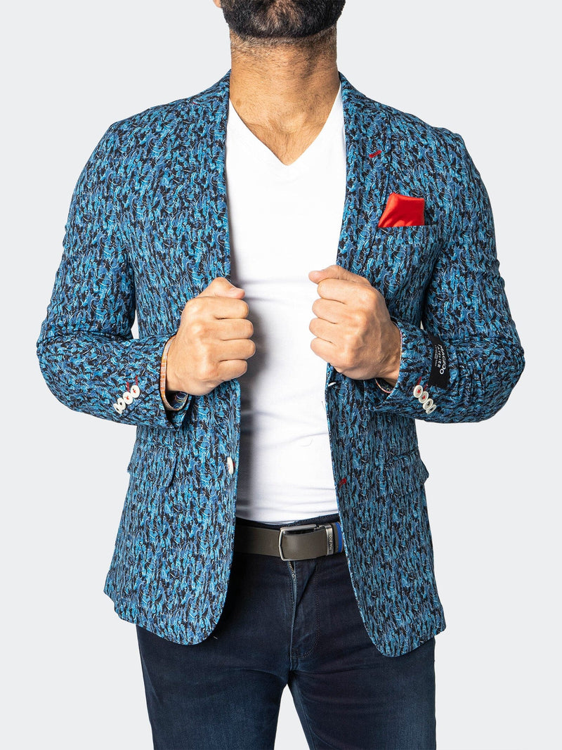 Blazer Unconstructed Descartes LiquidPaisley Blue