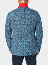 Blazer Unconstructed Descartes LiquidPaisley Blue View-8