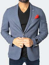 Blazer Unconstructed Descartes Thatch Blue View-3