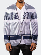 Blazer UnconstructedKnitted Blue View-5