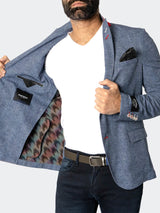 Blazer Unconstructed Slate Blue View-7