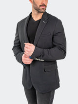 Blazer Unconstructed SolidBlack Black View-2