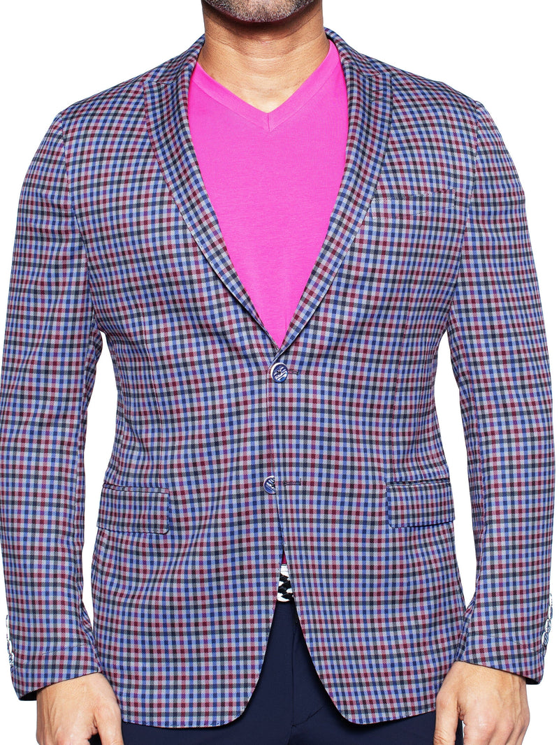 Blazer Unconstructed Check Blue