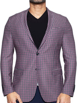 Blazer Unconstructed Houndstooth Pink View-1