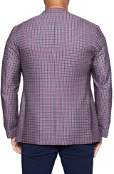 Blazer Unconstructed Houndstooth Pink View-2