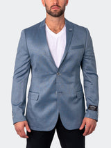 Blazer Unconstructed Descartes Denim3D Blue View-1