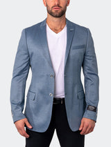 Blazer Unconstructed Descartes Denim3D Blue View-2