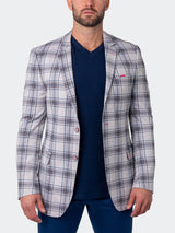 Blazer Unconstructed Socrate Plaid Blue View-1