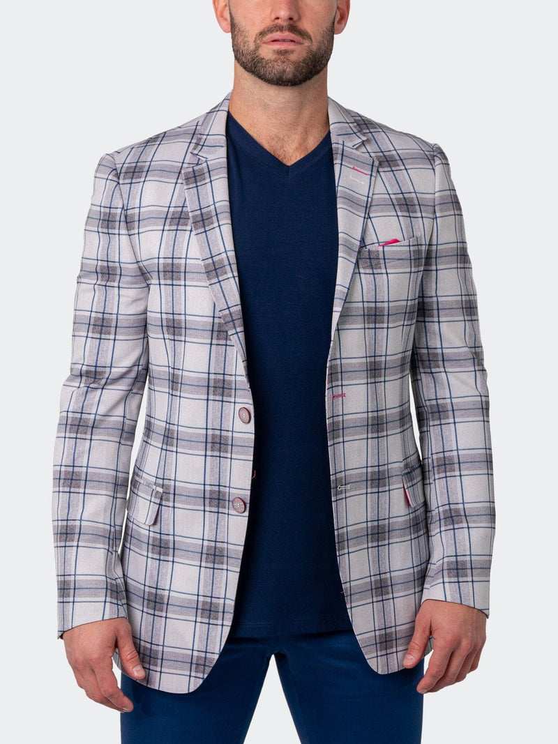 Blazer Unconstructed Socrate Plaid Blue