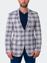 Blazer Unconstructed Socrate Plaid Blue View-2