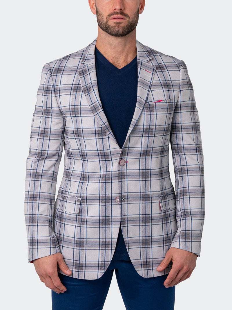 Blazer Unconstructed Socrate Plaid Blue