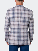 Blazer Unconstructed Socrate Plaid Blue View-3