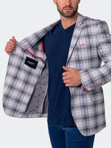 Blazer Unconstructed Socrate Plaid Blue View-5