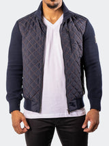 Bomber BigDiamondPuff Navy View-1