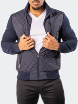 Bomber BigDiamondPuff Navy View-2