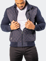 Bomber BigDiamondPuff Navy View-4