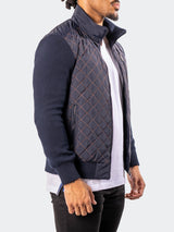 Bomber BigDiamondPuff Navy View-5