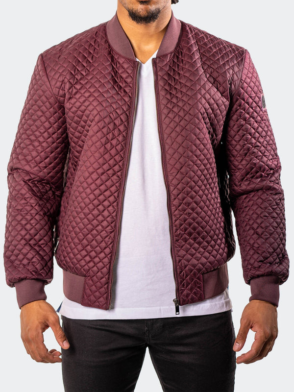 Bomber DiamondPuff Burgundy