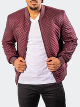 Bomber DiamondPuff Burgundy View-2