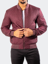 Bomber DiamondPuff Burgundy View-3