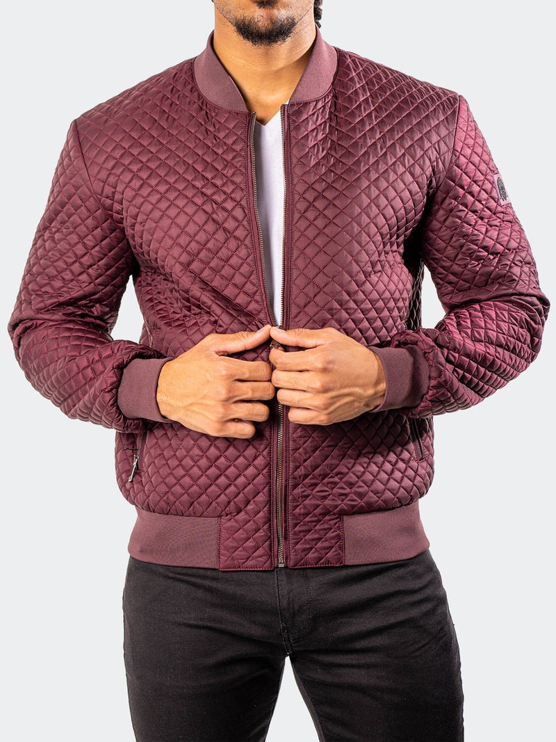 Bomber DiamondPuff Burgundy