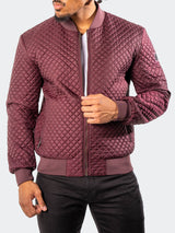 Bomber DiamondPuff Burgundy View-4