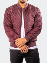 Bomber DiamondPuff Burgundy View-6