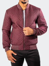 Bomber DiamondPuff Burgundy View-7