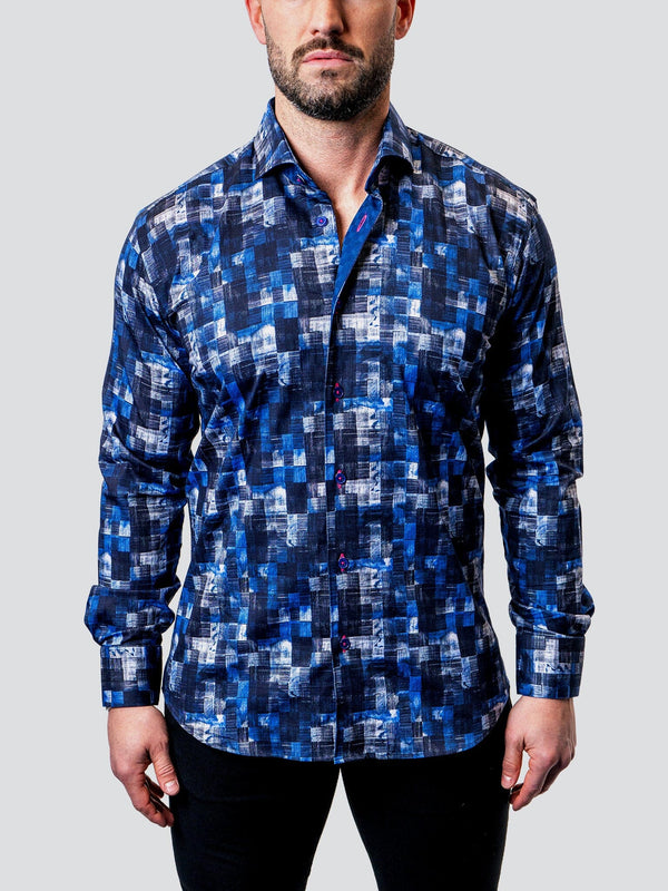 Einstein Blurred Gingham Blue