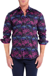 Fibonacci SkullPaisley Purple View-1