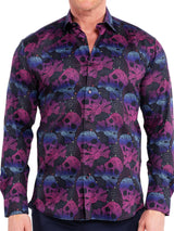 Fibonacci SkullPaisley Purple View-3