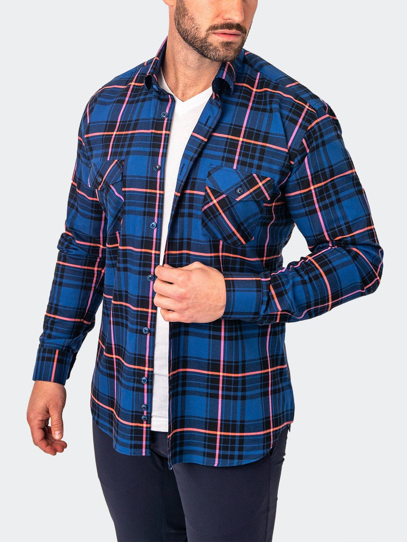 Flannel LargePlaidPink Blue