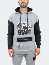 Hoodie F1 Race Grey View-1