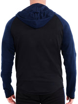 Hoodie BlueTrim Black View-2