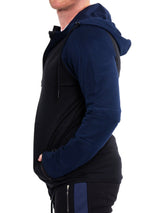 Hoodie BlueTrim Black View-3