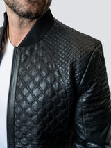 Leather Croco Black View-2