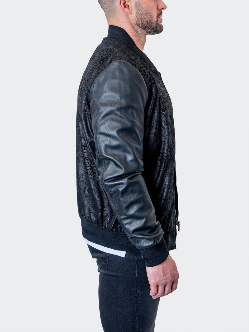 Leather Paisley Black