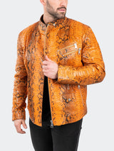 Leather PythonFlame Orange View-3