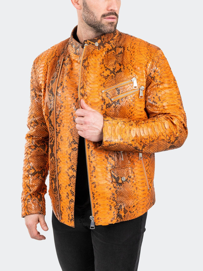 Leather PythonFlame Orange