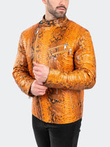 Leather PythonFlame Orange View-5