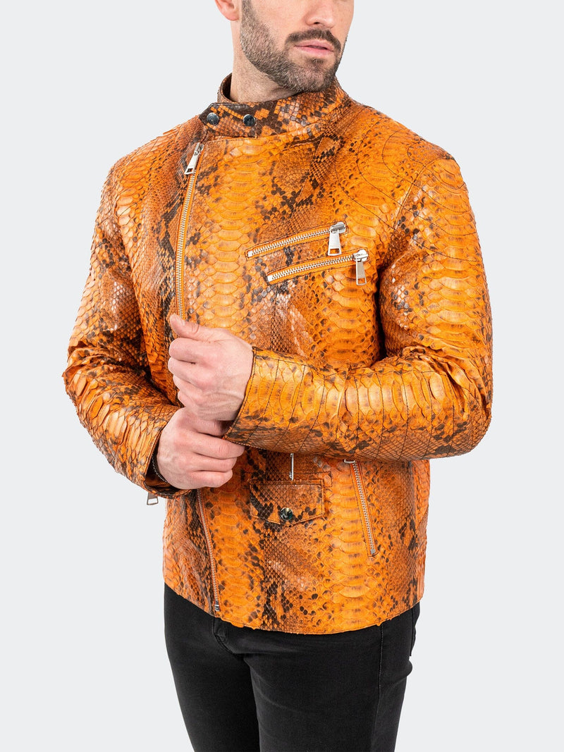 Leather PythonFlame Orange