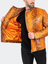 Leather PythonFlame Orange View-6